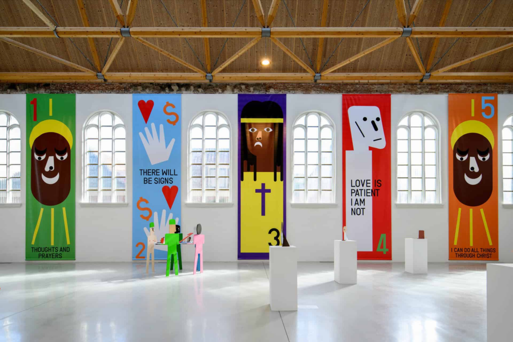 Nina Chanel Abney, Heaven's Hotline (detail), 2025. Foto: Mike Bink