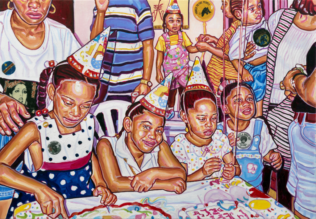 Esiri Erheriene-Essi, It will take as long as it takes, 2024, 95 x 137 cm, olie, inkt en xeroxtransfer op linnen